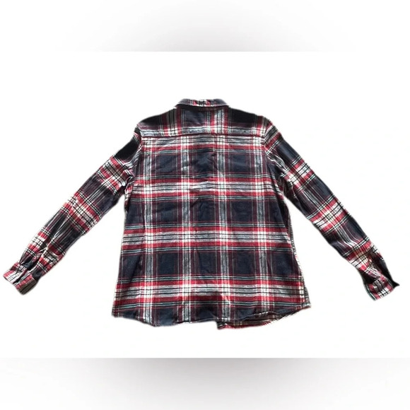 Natural Reflections Plaid Long Sleeve Button Down Flannel Shirt Women’s Large - Picture 4 of 11